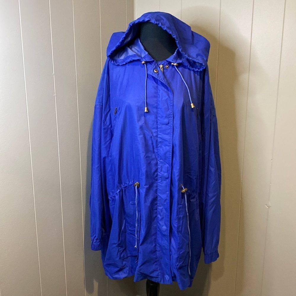 Nordstrom 3X Hinged Hooded Utility Jacket w/ Drawstring Waist Elastic Cuffs